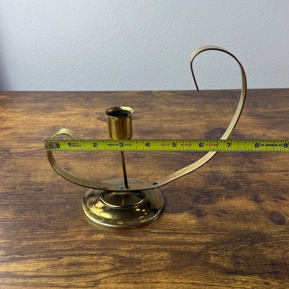 Elegant Gold Metal Brass Candle Holder